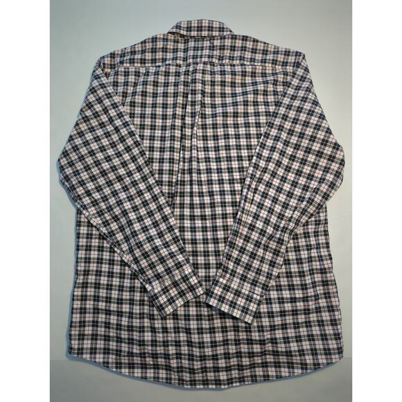 L.L.Bean Men's Wrinkle Resistant Kennebunk Red/Navy/Yellow/White Lng-Sleeve Sz M - Picture 7 of 7